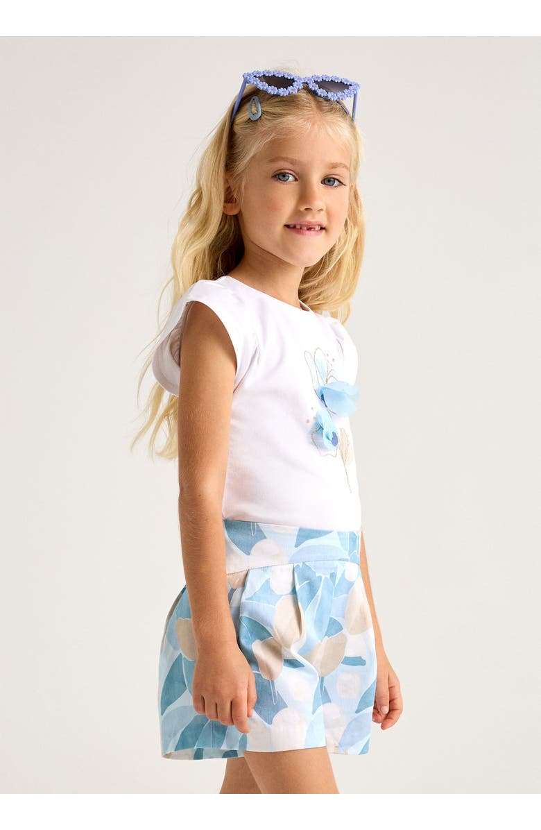 Mayoral Floral Skort, Alternate, color, Blue