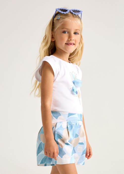 Mayoral Floral Skort In Blue