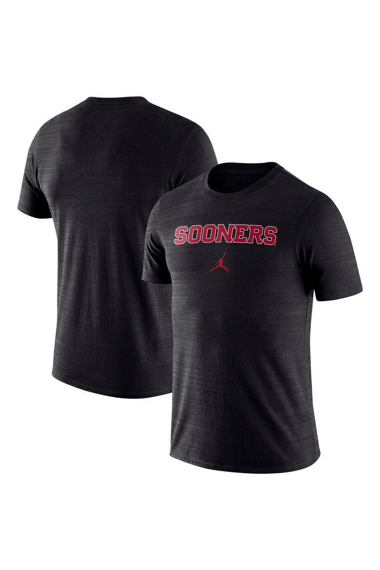 Men's Jordan Brand Black Oklahoma Sooners Velocity Performance T-Shirt, Main, color, Black
