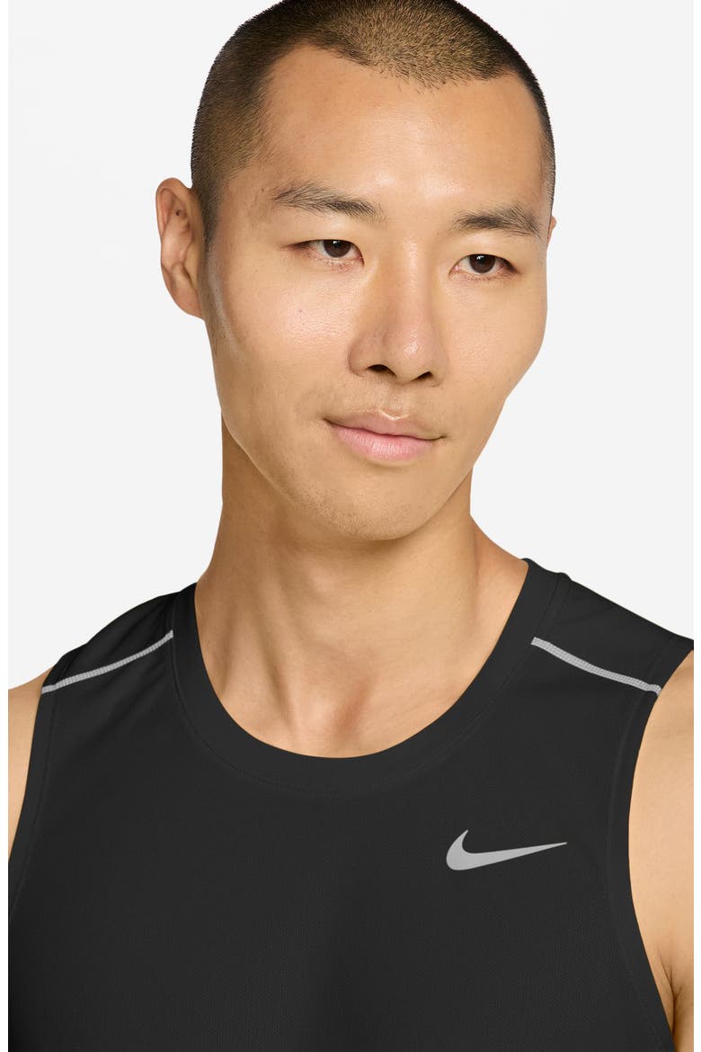 Miler Dri-FIT Running Tank, Alternate, color, BLACK/ REFLECTIVE SILV