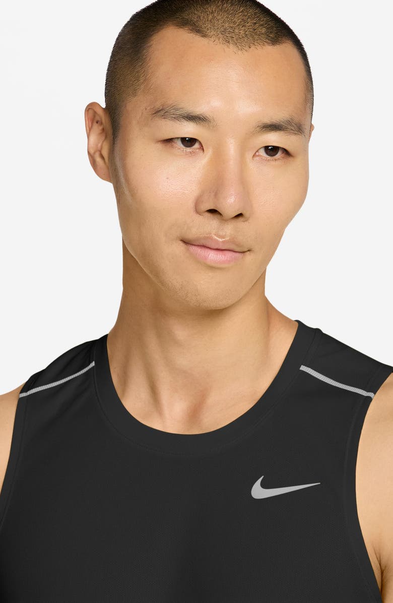 Nike Miler Dri-FIT Running Tank, Alternate, color, Black/ Reflective Silv