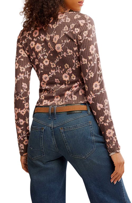 Free People Tilly Cotton Seersucker Cardigan In Brown