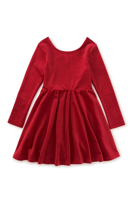 Tea Collection Velour Ballet Dress in Red Wagon 