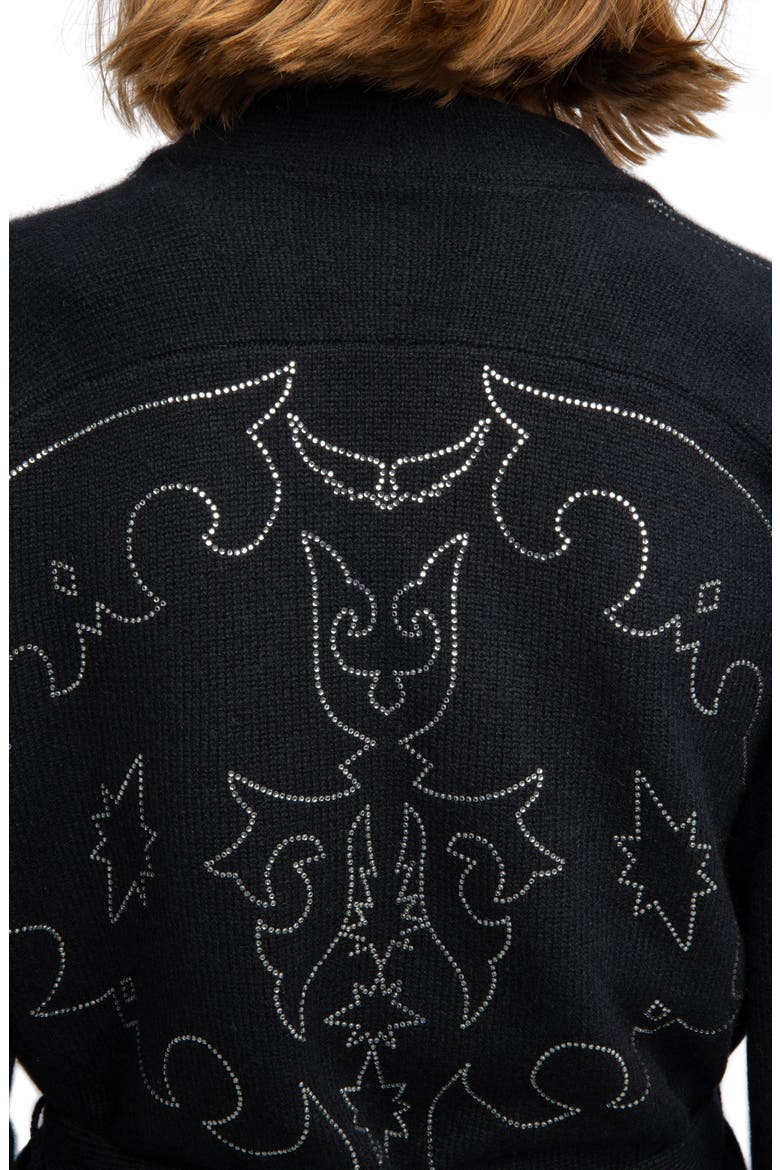 Salomy Crystal Embellished Cashmere Sweater, Alternate, color, BLACK