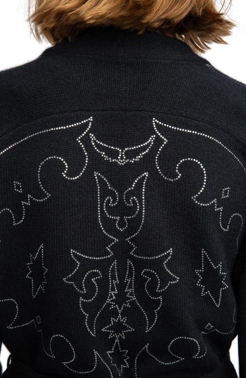 Zadig & Voltaire Salomy Crystal Embellished Cashmere Sweater In Black