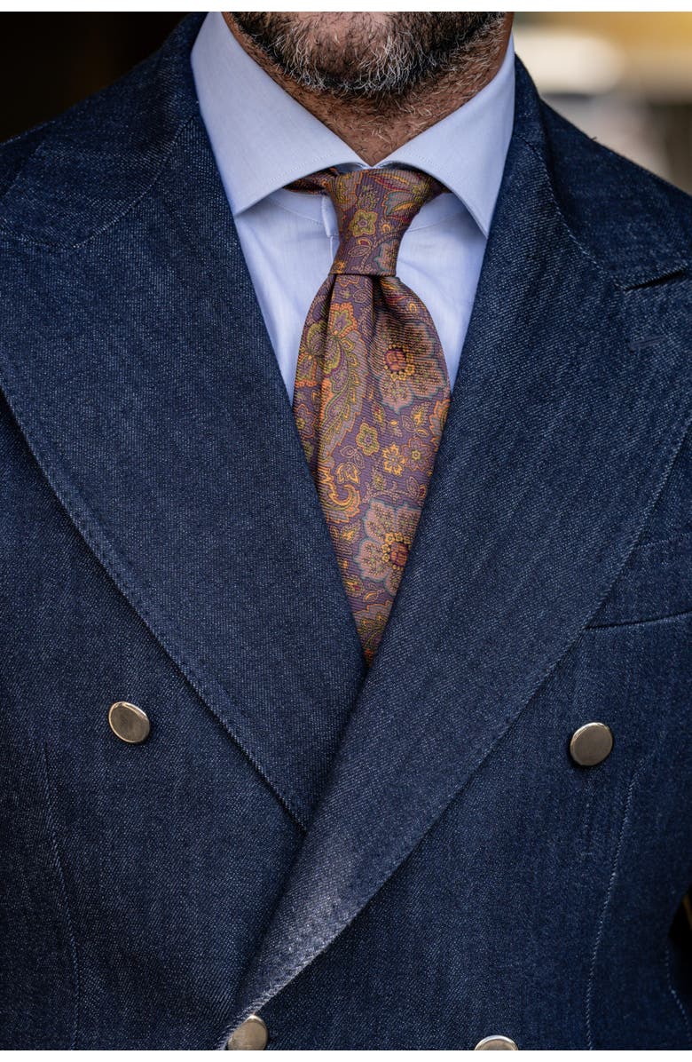 Elizabetta Trevi - Printed Silk Tie for Men, Main, color,