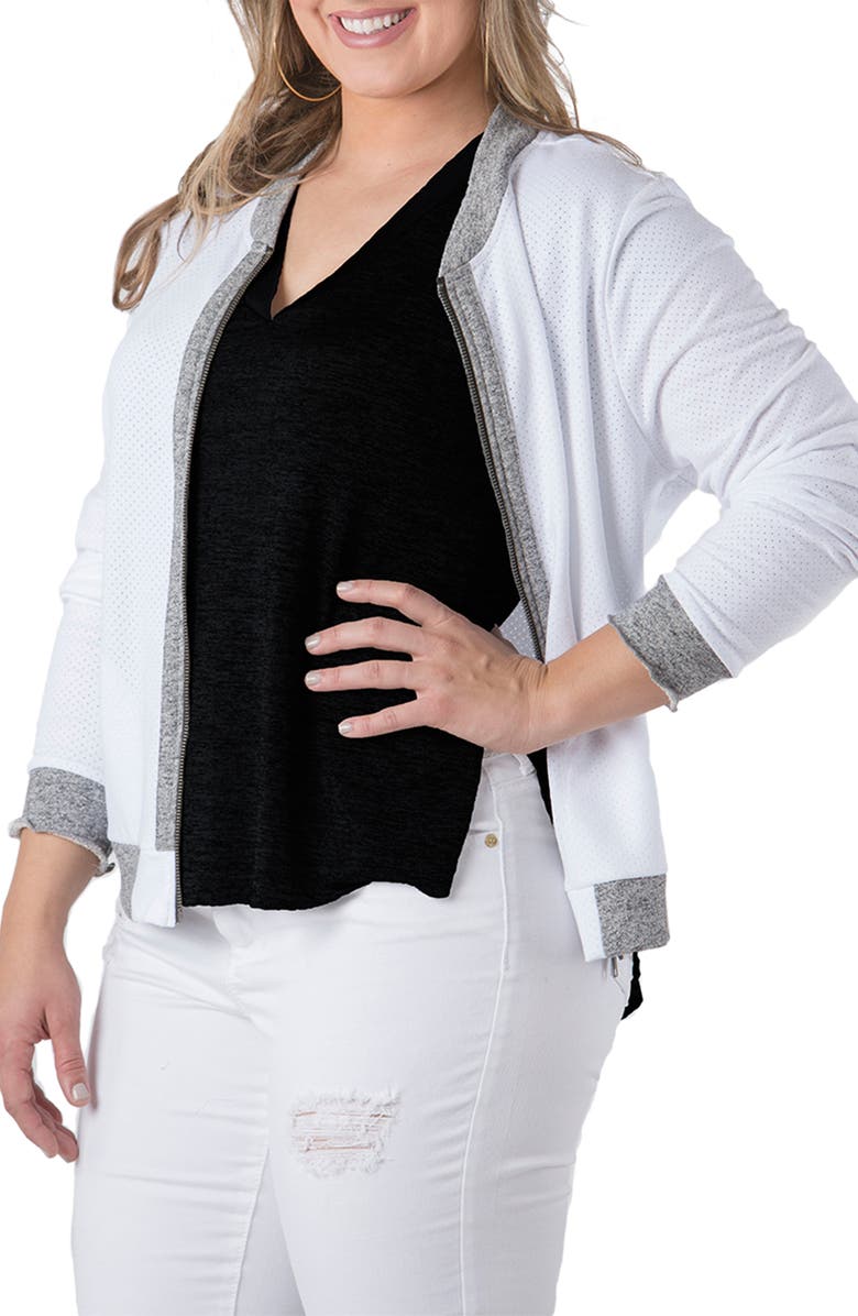 Standards & Practices Alexis Zip Front Baseball Jacket, Alternate, color,