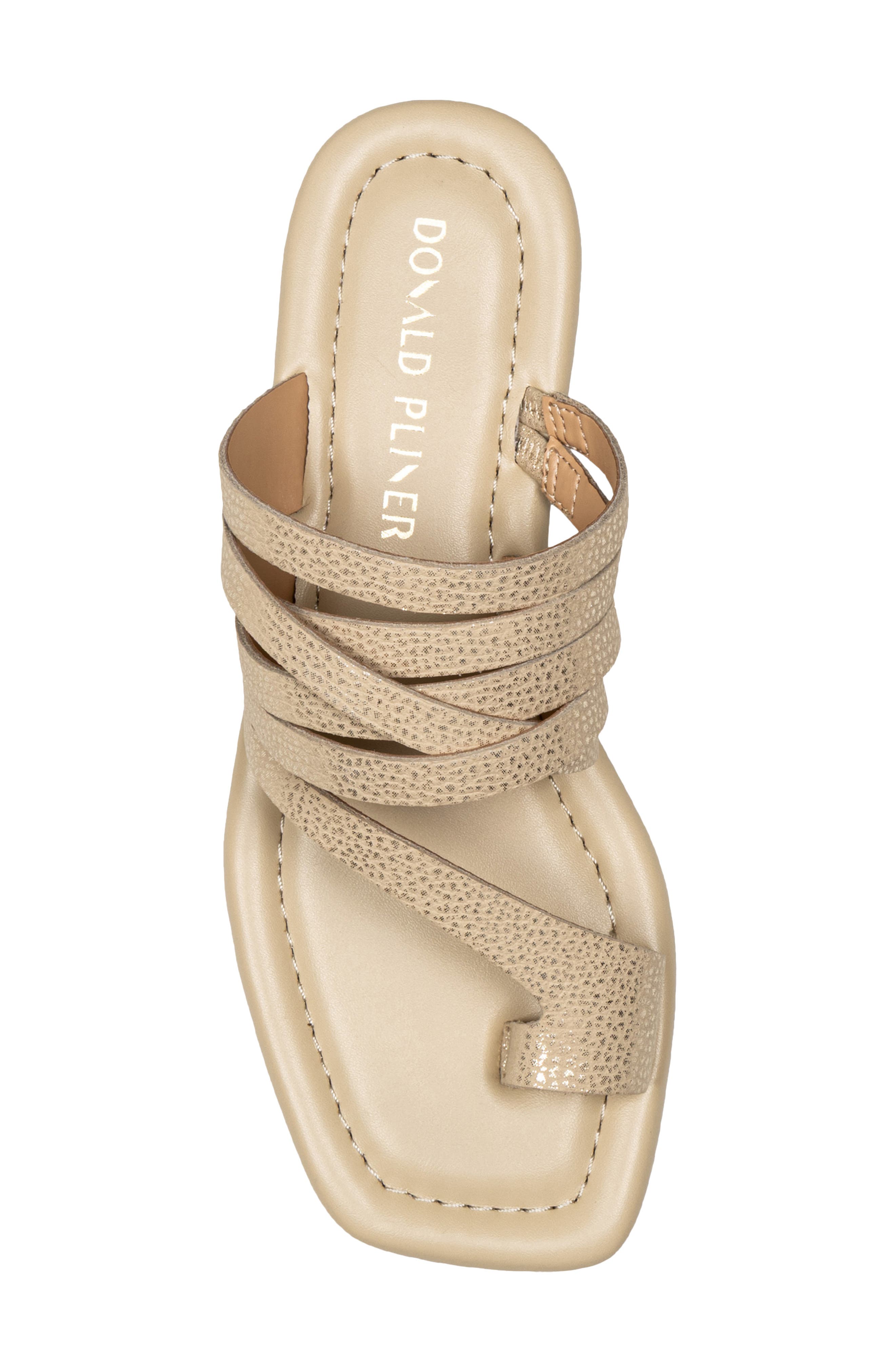 Hazie Toe Loop Sandal, Alternate, color, PLATINUM