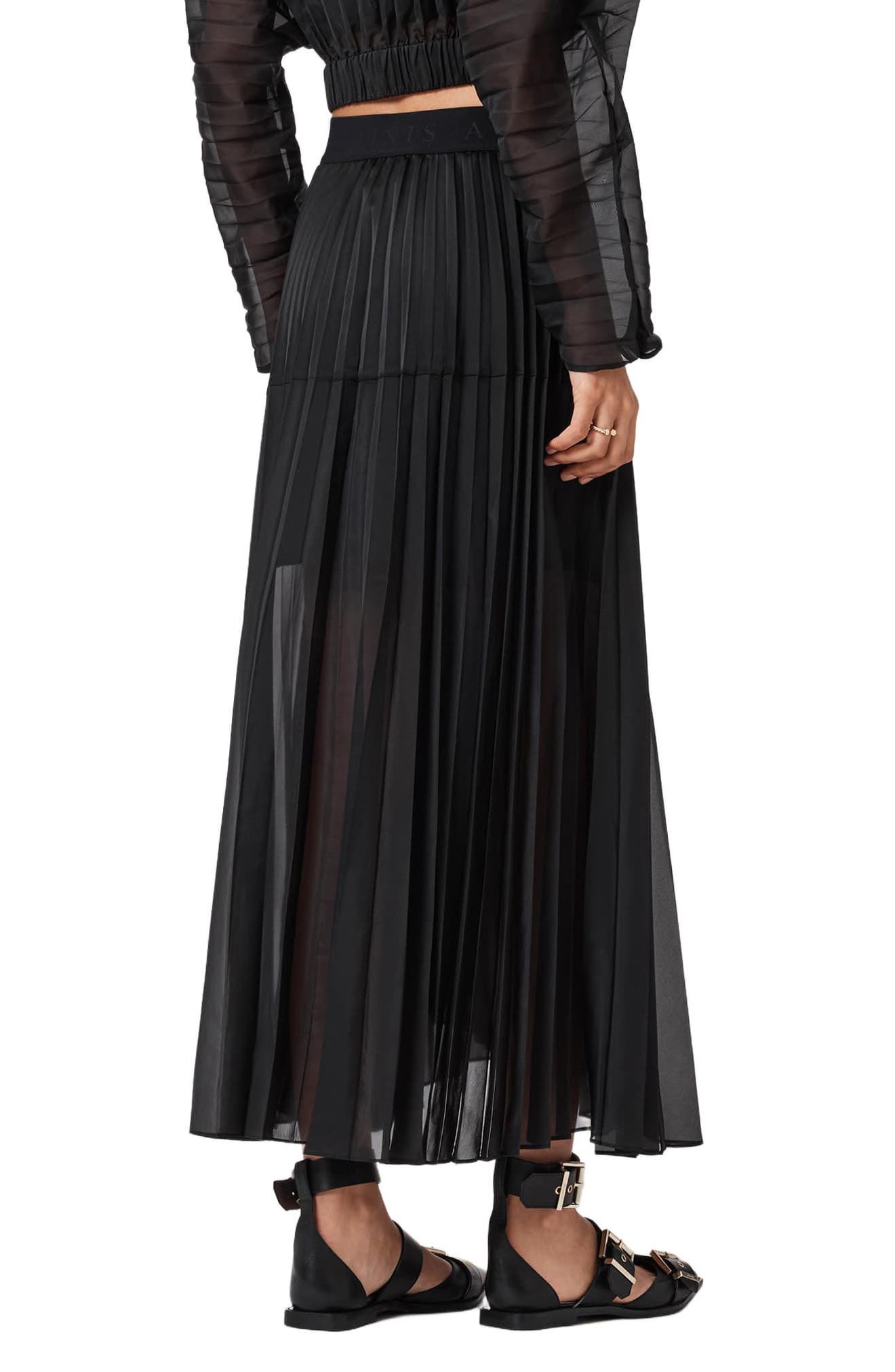 Micaela Pleated Maxi Skirt - image 2