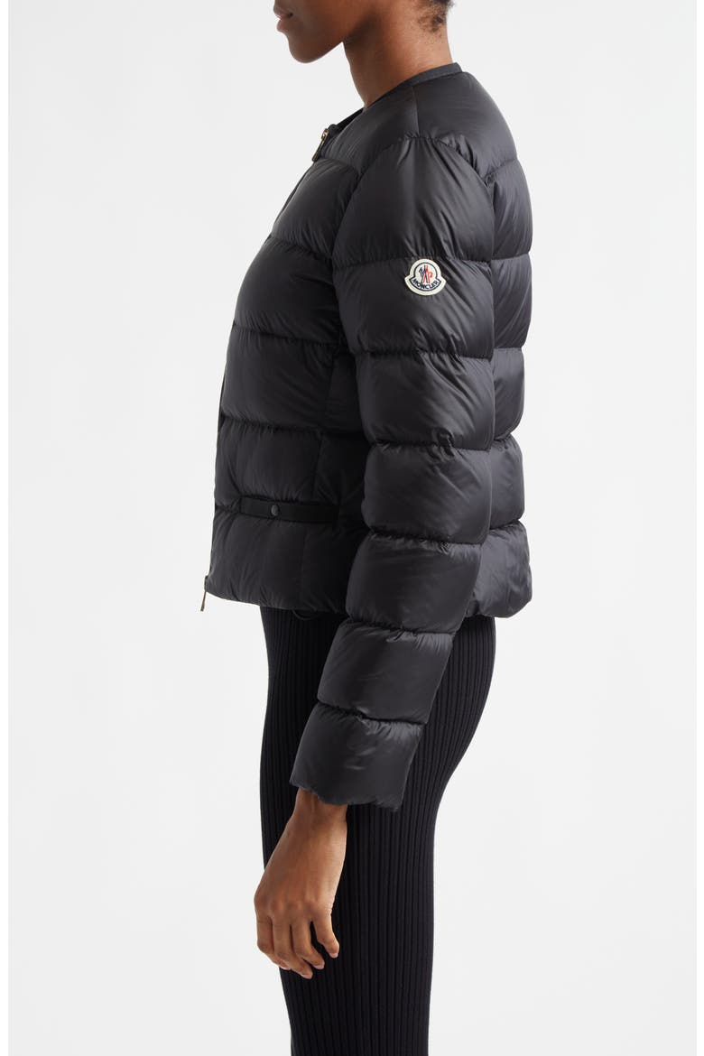Laurine Down Crop Jacket, Alternate, color, BLACK