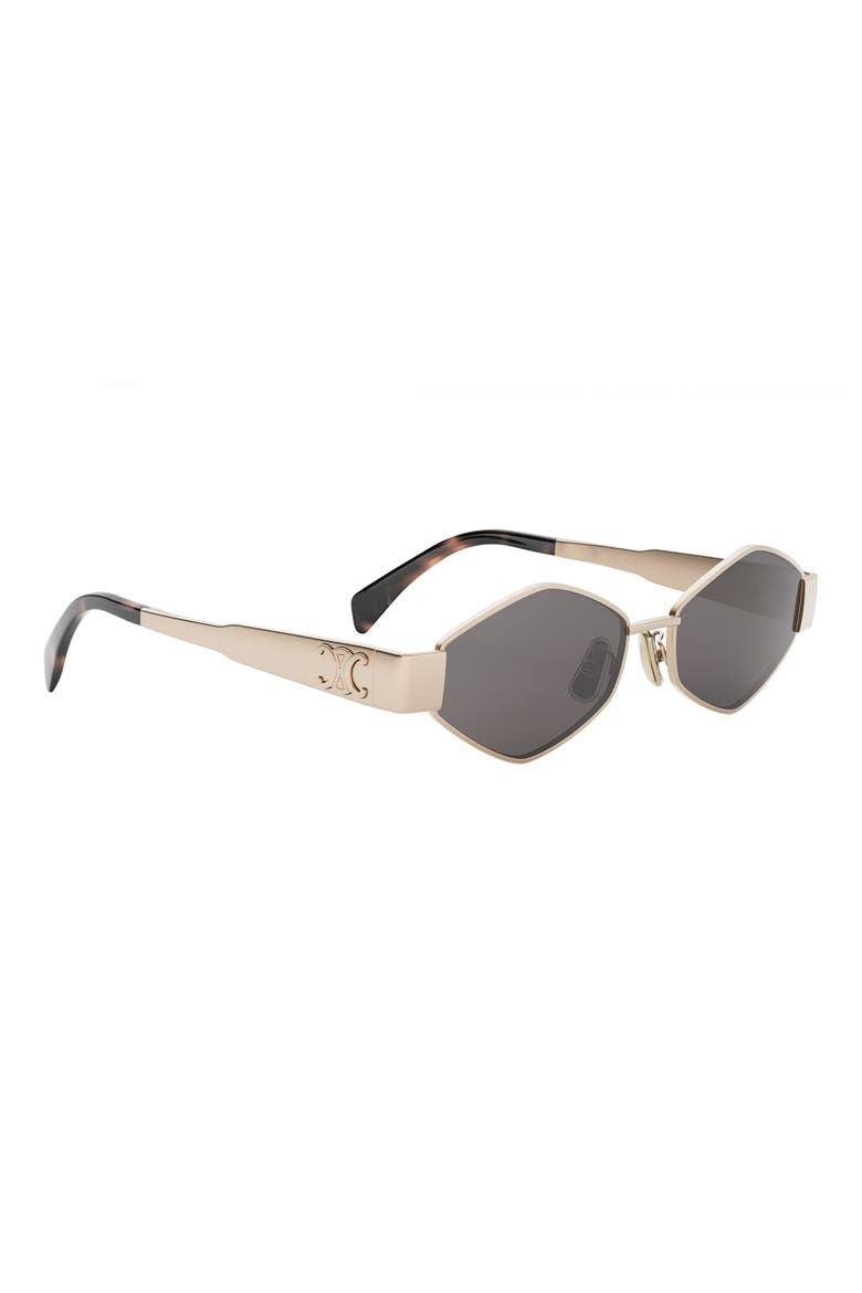 Triomphe 54mm Geometric Sunglasses, Alternate, color, SHINY ROSE GOLD / SMOKE