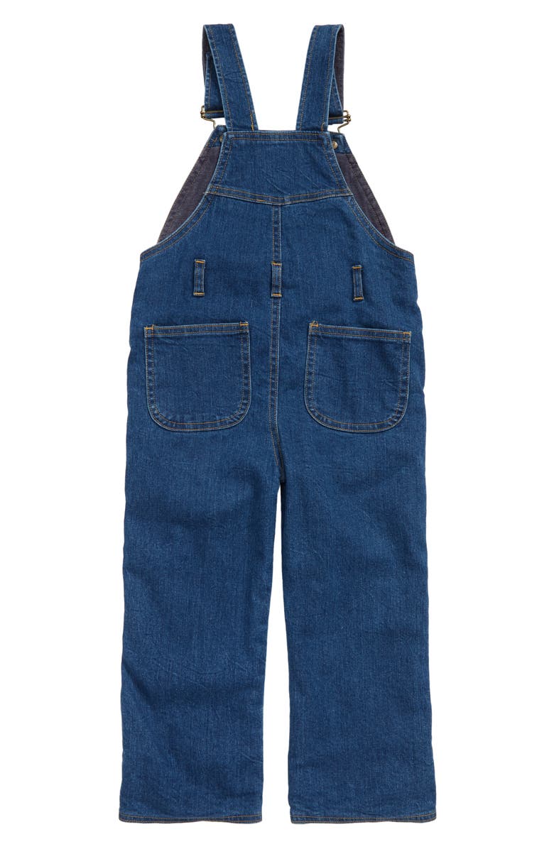 DOTTY DUNGAREES Kids' Stonewash Stretch Cotton Denim Overalls, Alternate, color, 