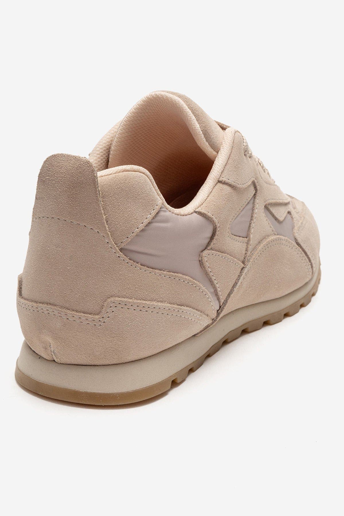 Sahra Leather Sneaker, Alternate, color, Beige Suede