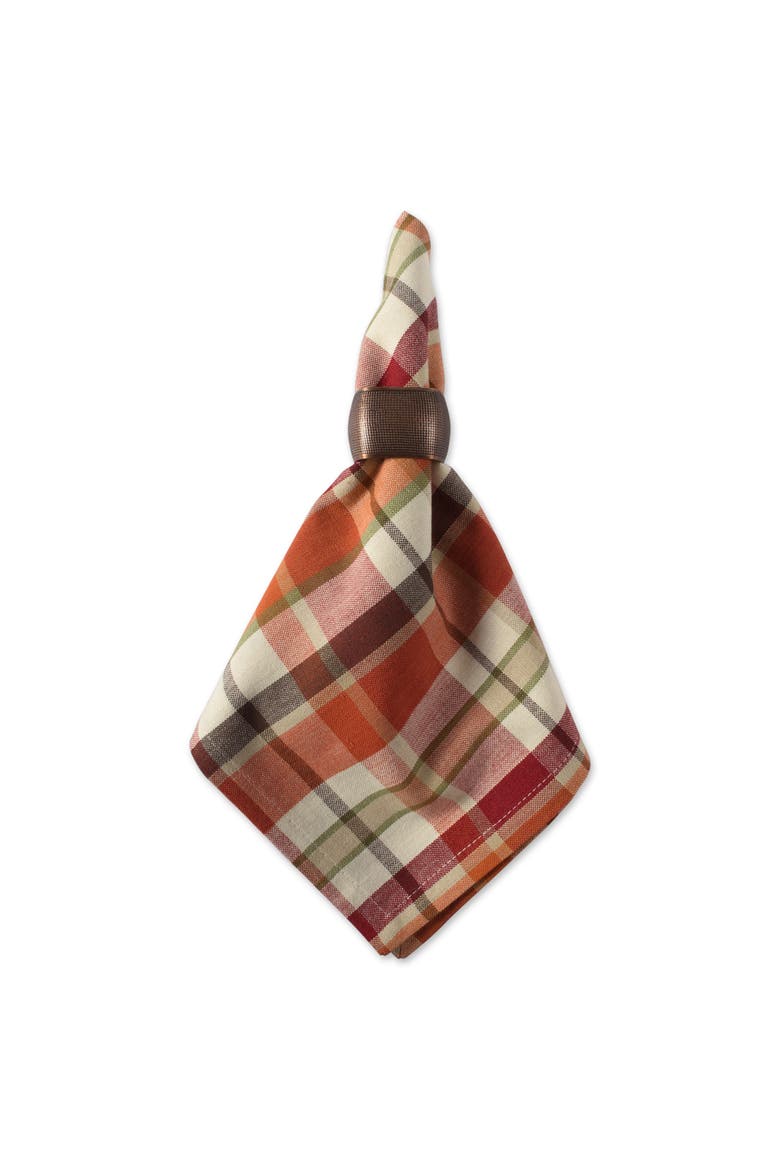 Pumpkin Spice Plaid Napkin Set/6, Alternate, color, Pumpkin Spice