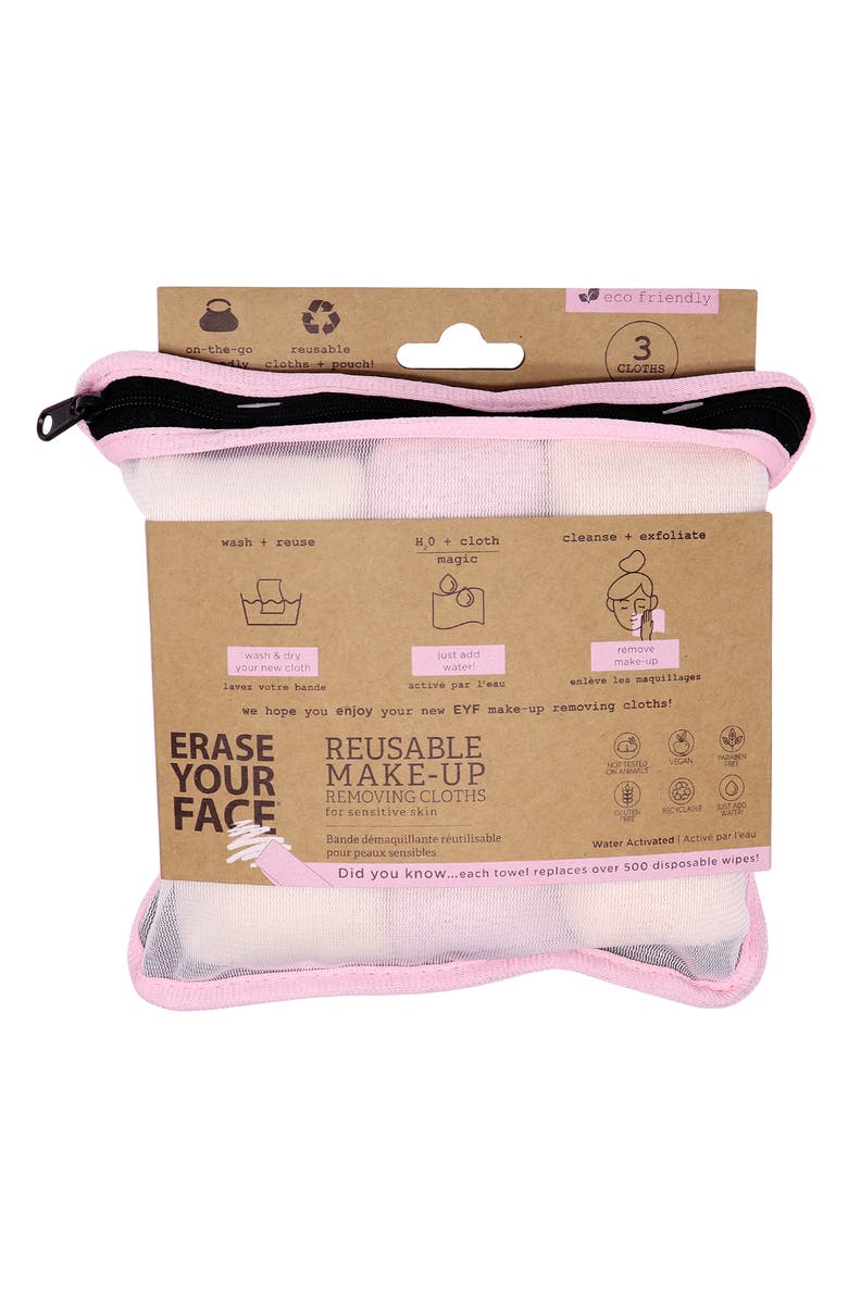 Upper Canada Soaps Erase Your Face Makeup Removing Cloth - Pack of 3, Alternate, color, 