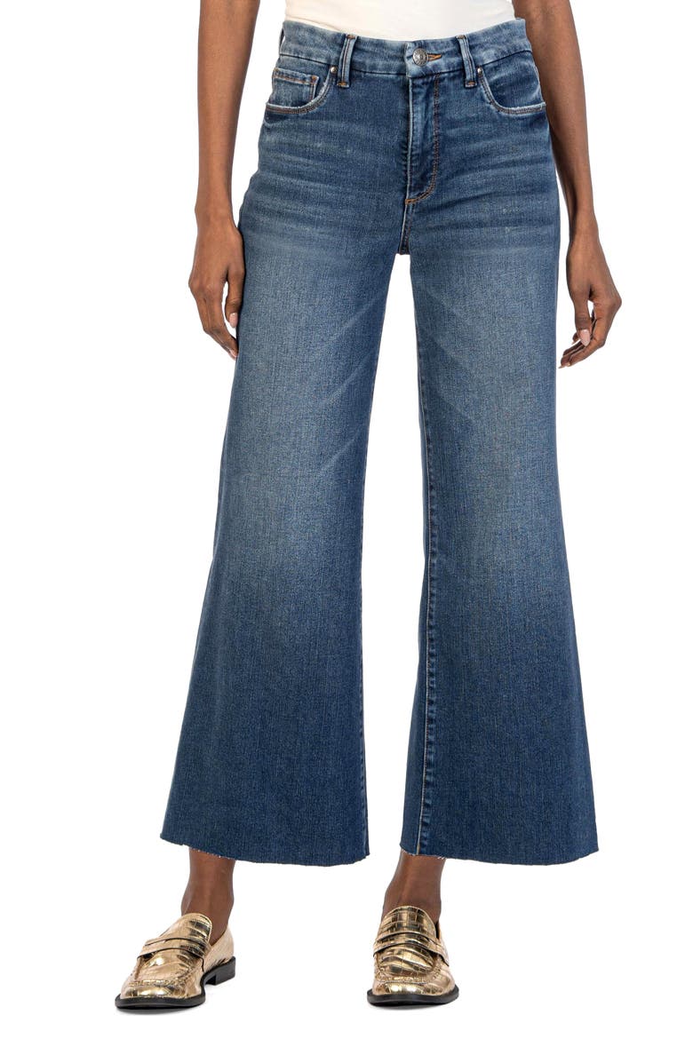 Meg Fab Ab Raw Hem Ankle Wide Leg Jeans, Main, color, DREAMER