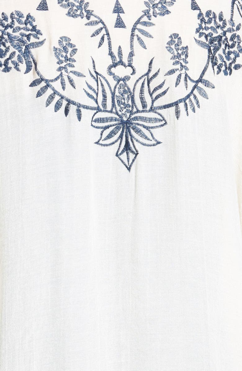 ASTR the Label ASTR Embroidered Open Front Kimono, Alternate, color, 