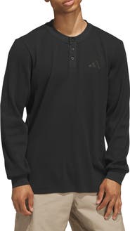adidas Long Sleeve Waffle Knit Henley