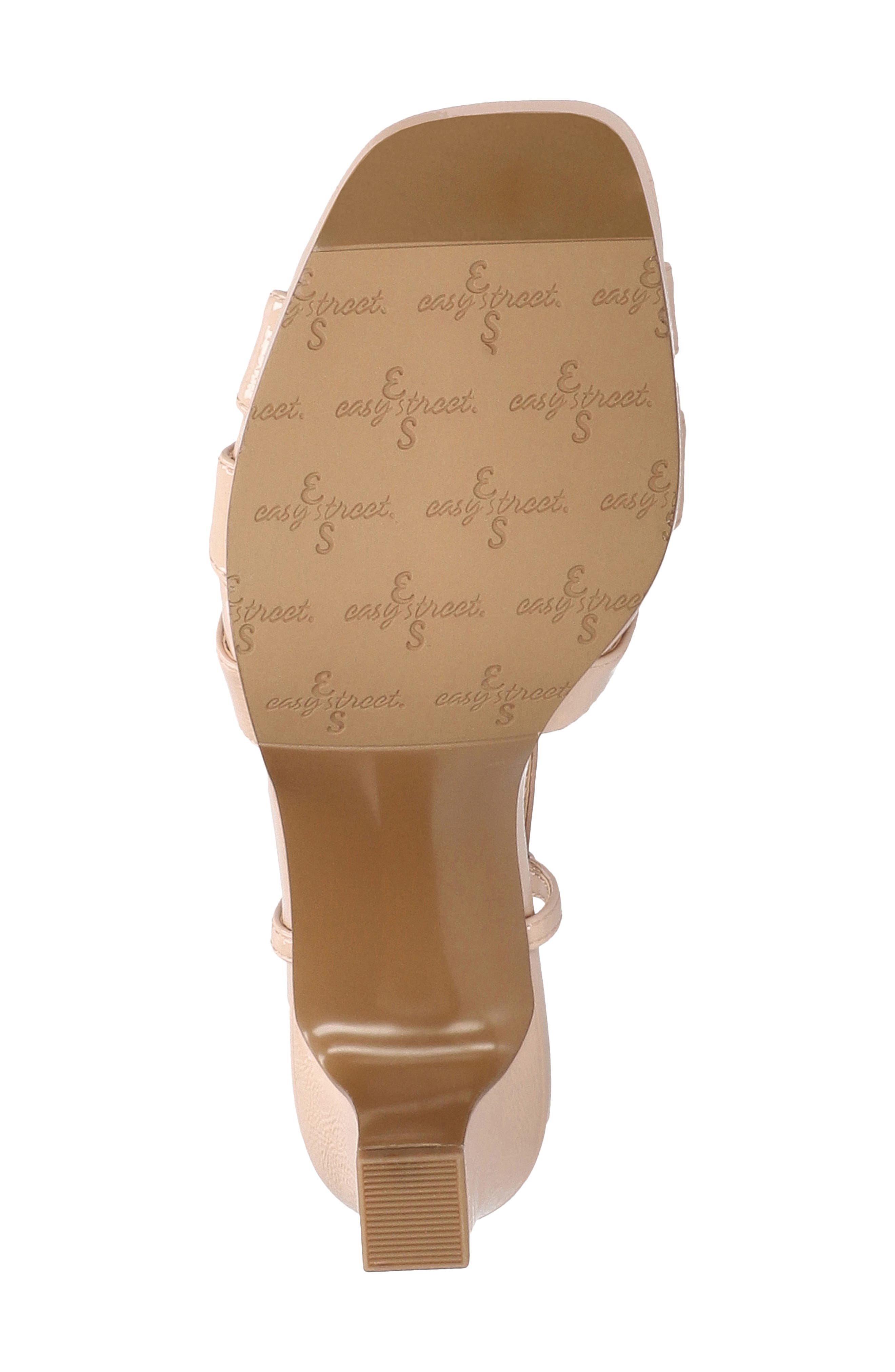 Valorie Slingback Platform Sandal, Alternate, color, NUDE CRINKLED PATENT