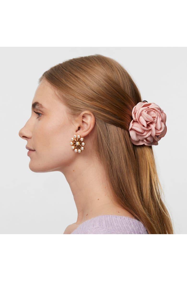 Pink Peony Flower Claw Clip, Alternate, color, DUSTY ROSE 650