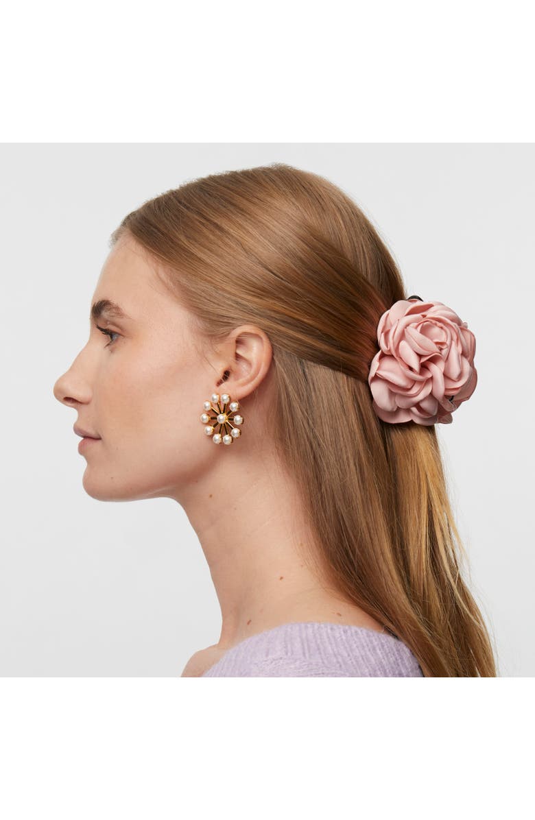 Lele Sadoughi Pink Peony Flower Claw Clip, Alternate, color, Dusty Rose 650
