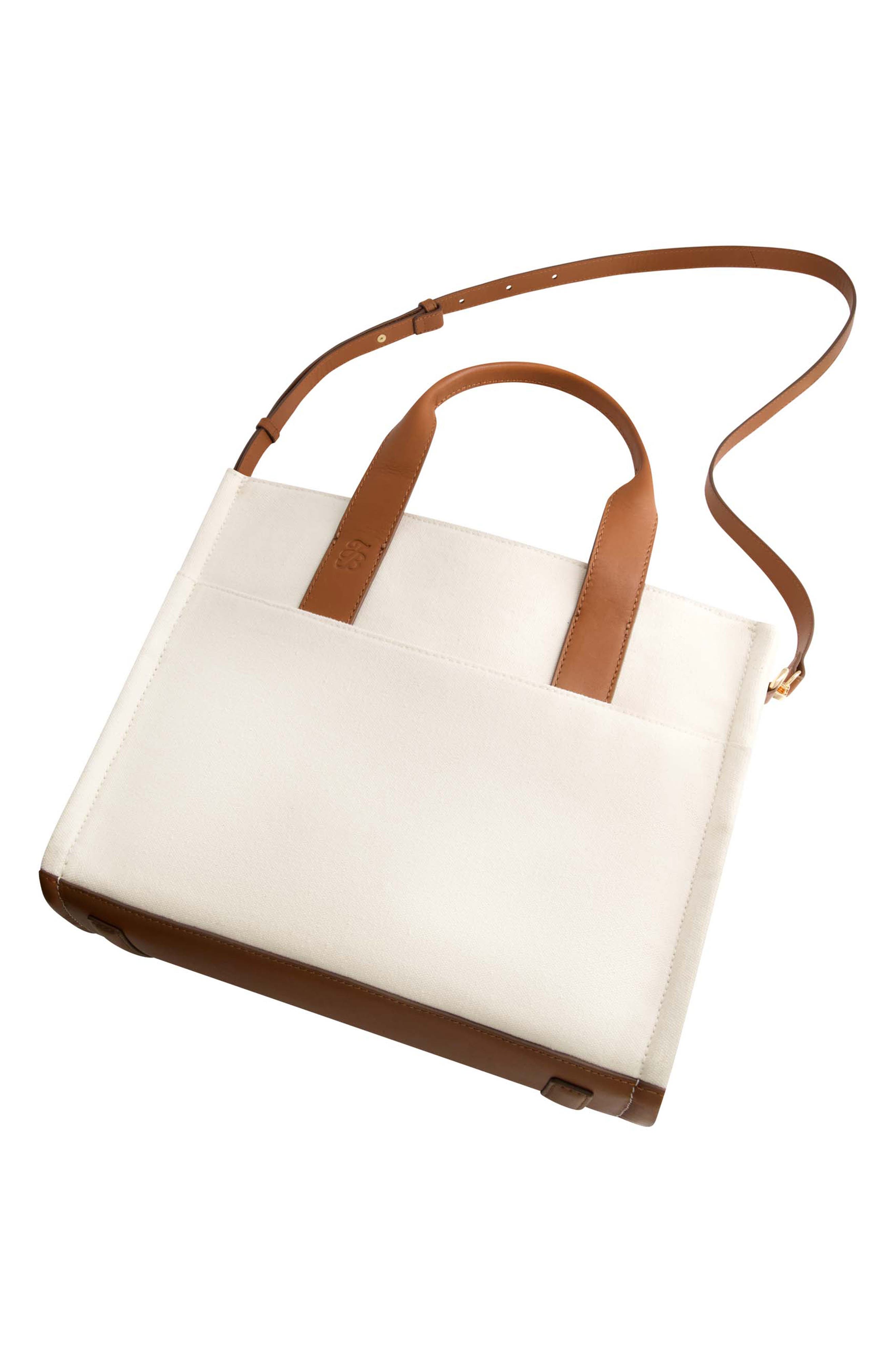 Tommy Bahama Canvas & Leather Trim Tote Bag, Alternate, color, Natural