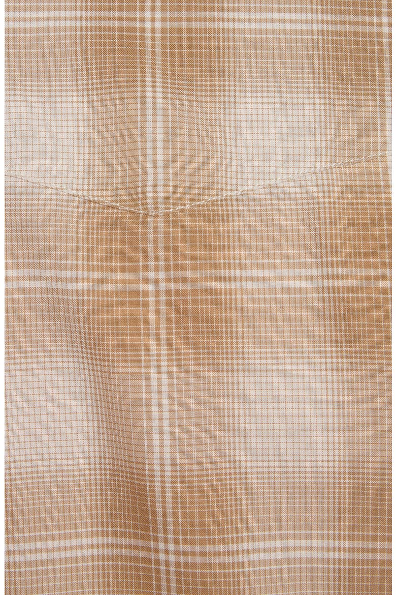 Dégradé Plaid Brushed Cotton Snap-Up Western Shirt, Alternate, color, COMBO SAND