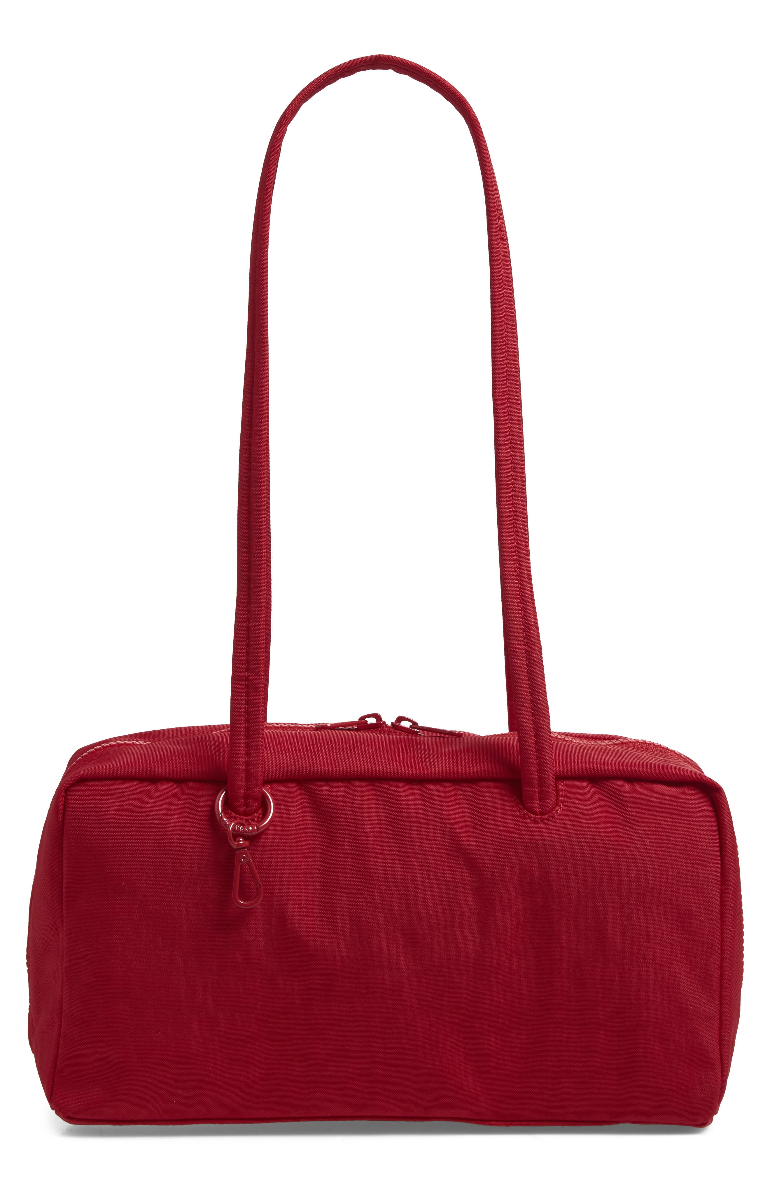 Nylon Bowler Bag, Main, color, CHERRY
