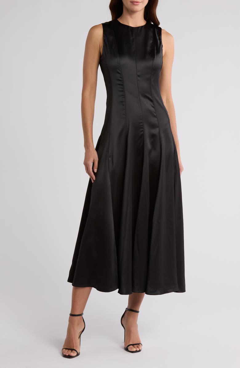 AREA STARS Sleeveless Satin Dress, Main, color,