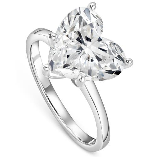 Bliss Diamond Certified 5.01ct Heart Shape Solitaire Diamond Engagement Ring 14k Gold In 14k White Gold