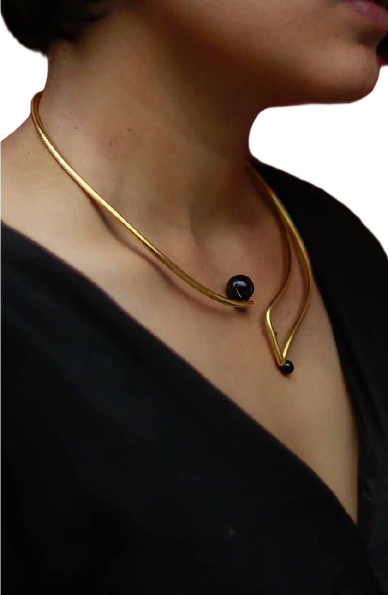 Dotto Objects Swara Necklace, Alternate, color, Gold