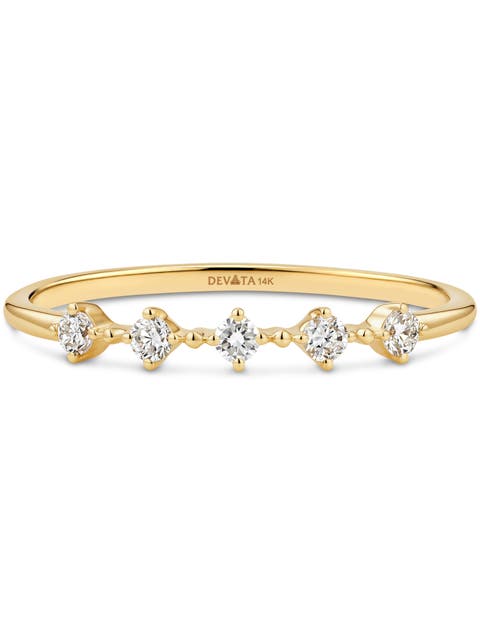 Station Lab Grown Diamond Ring in 14K Gold