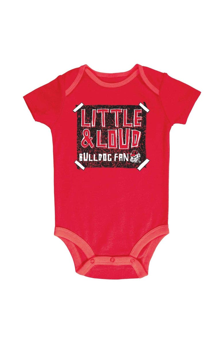 Champion Infant Champion Red/Gray/White Georgia Bulldogs 3-Pack Bodysuit Set, Alternate, color, Red
