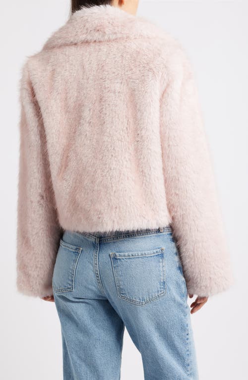 Thread & Supply Short Faux Fur Coat In Pink