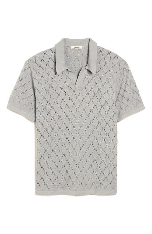 Madewell Diamond Stitch Johnny Collar Polo Sweater