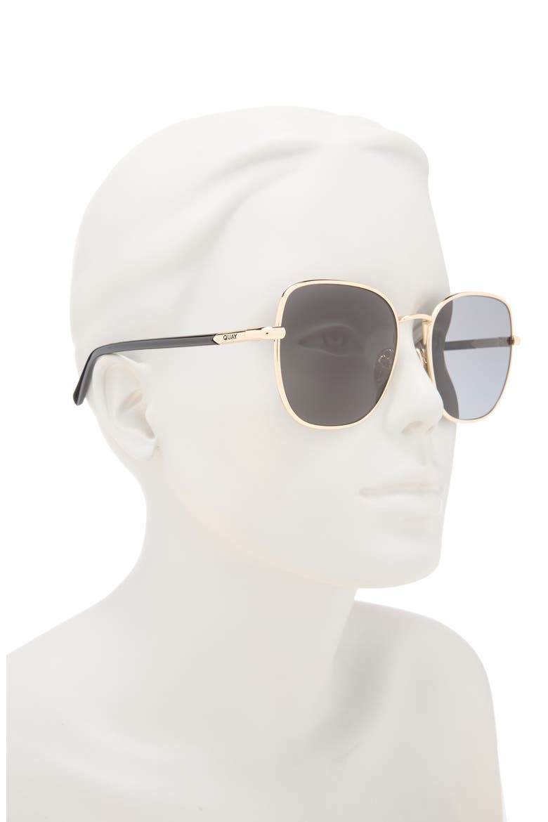Uptown 58mm Polarized Round Sunglasses, Alternate, color, GOLD/ SMOKE POLARIZED