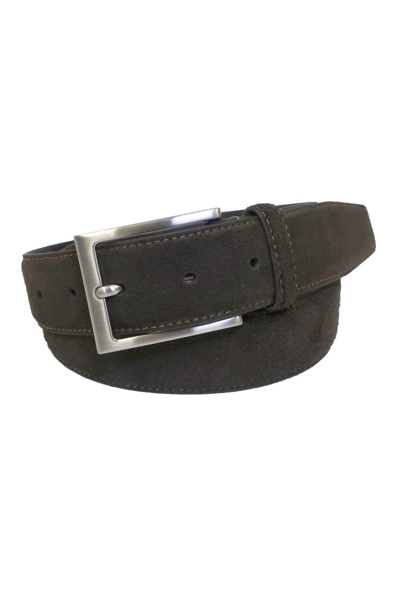 Suede Belt, Main, color, BROWN