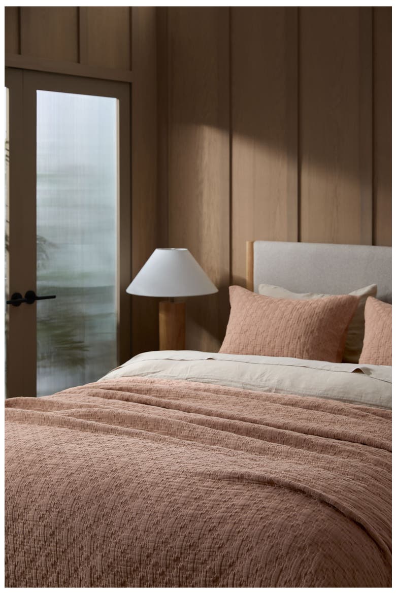 Desert Set of 2 Cotton Shams, Alternate, color, ADOBE