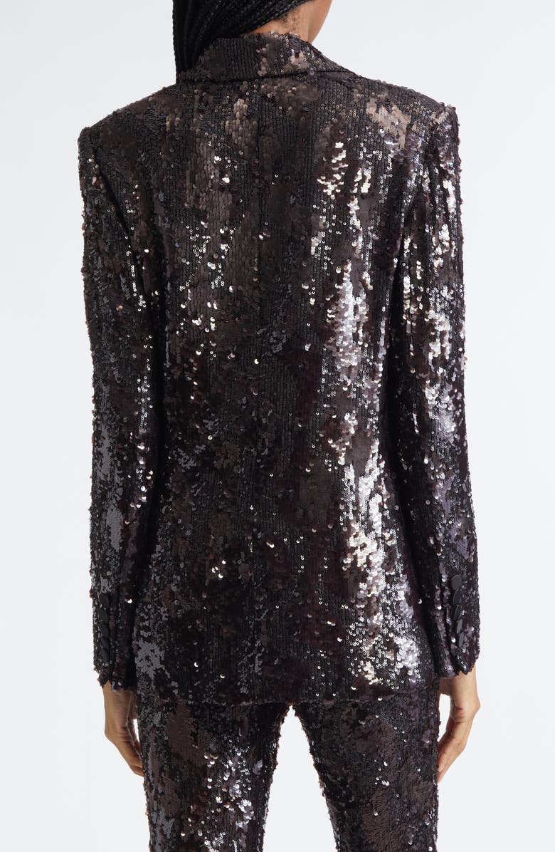 Veronica Beard Sevyn Sequin Double Breasted Dickey Evening Jacket, Alternate, color, Dark Currant