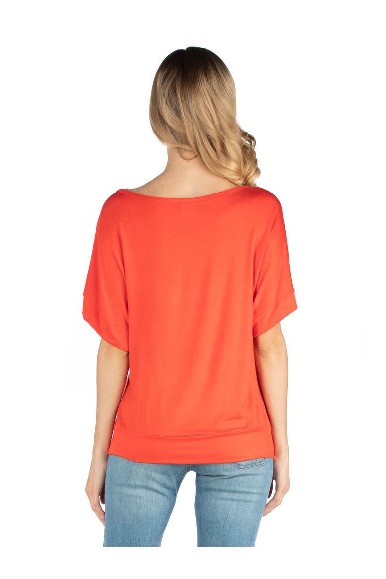 Maternity Loose Fit Dolman Top with Wide Sleeves, Alternate, color, Carrot