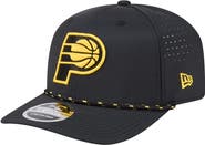 New Era Men's New Era Black Indiana Pacers Sport Rope Vented Stretch-Snap 9SEVENTY Hat