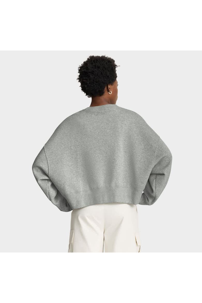 Women's Nike Heather Gray Georgia Bulldogs Oversized Phoenix Arch Pullover Sweatshirt, Alternate, color, Heather Gray