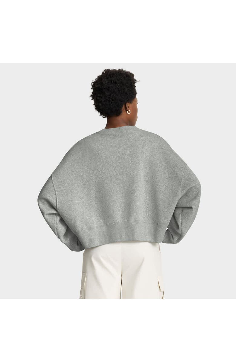 Nike Women's Nike Heather Gray Georgia Bulldogs Oversized Phoenix Arch Pullover Sweatshirt, Alternate, color, 