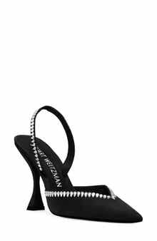 Stuart Weitzman Gemcut Curve Pointed Toe Slingback Pump