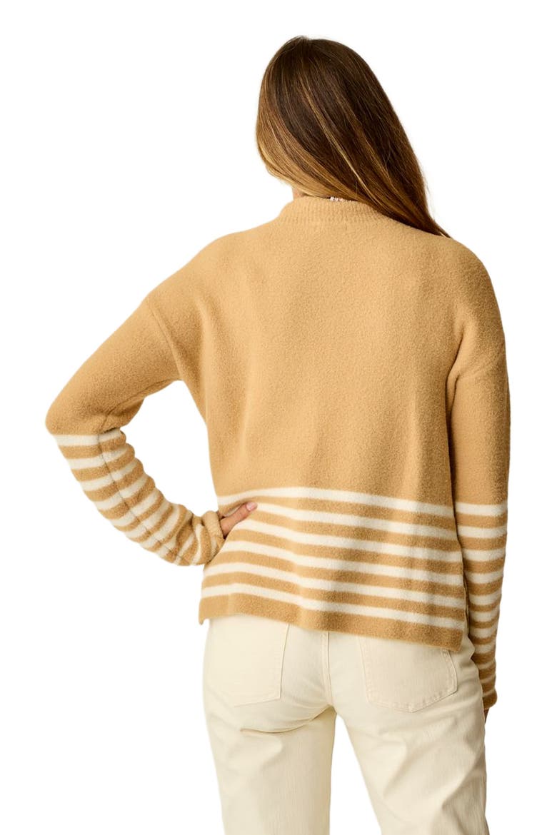 Olivia Plush Sweater, Alternate, color, Camel Stripe