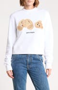 Palm Angels Bear Terry Appliqué Sweatshirt
