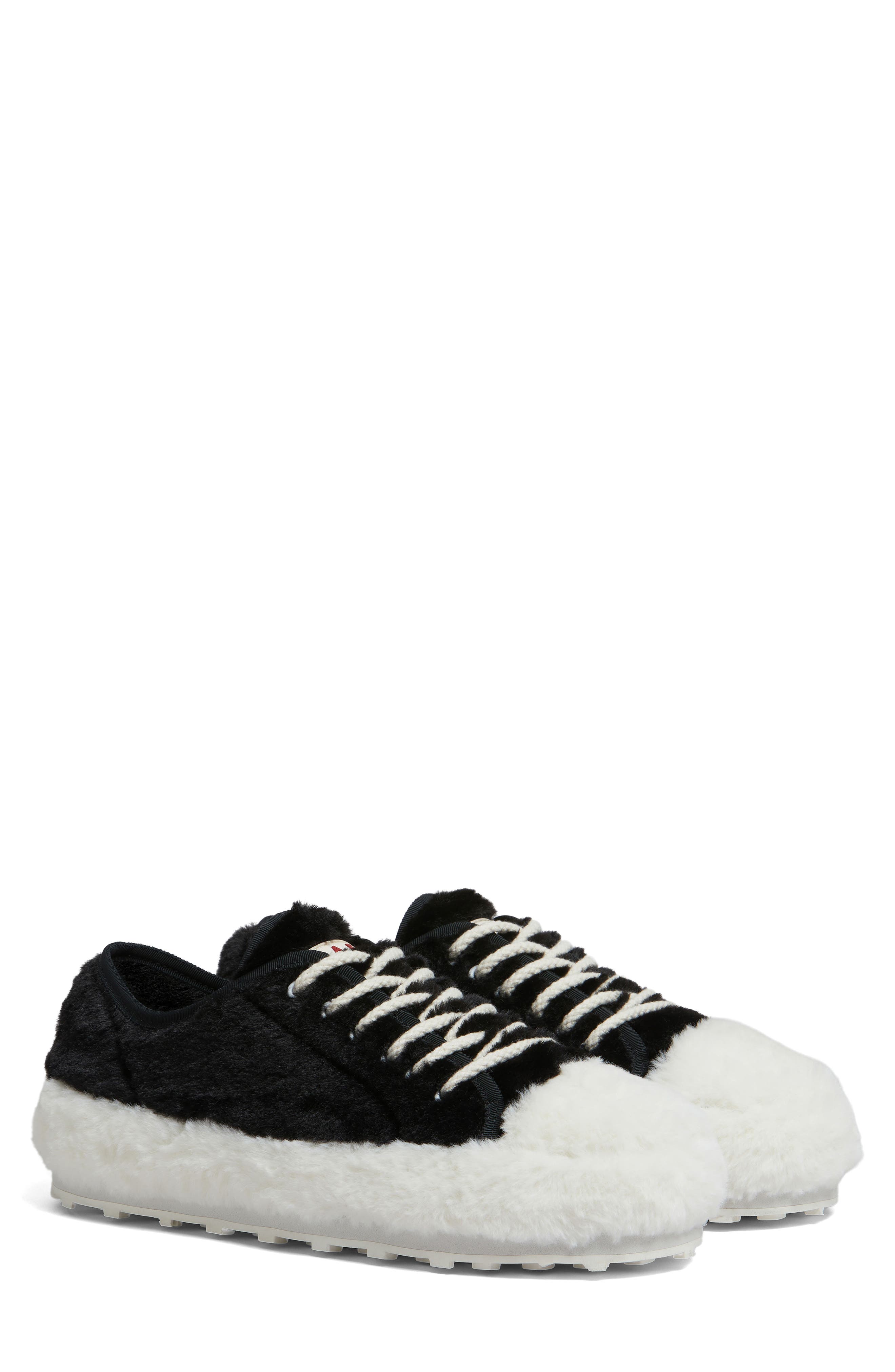 Marni Teddy Faux Fur Low Top Sneaker, Main, color, 