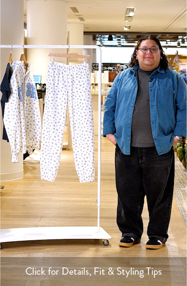 Periwinkle Floral Joggers, sales video thumbnail