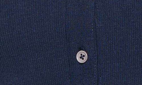 Nic + Zoe Nic+zoe Perfect Knit Rib Long Sleeve Polo In Blue
