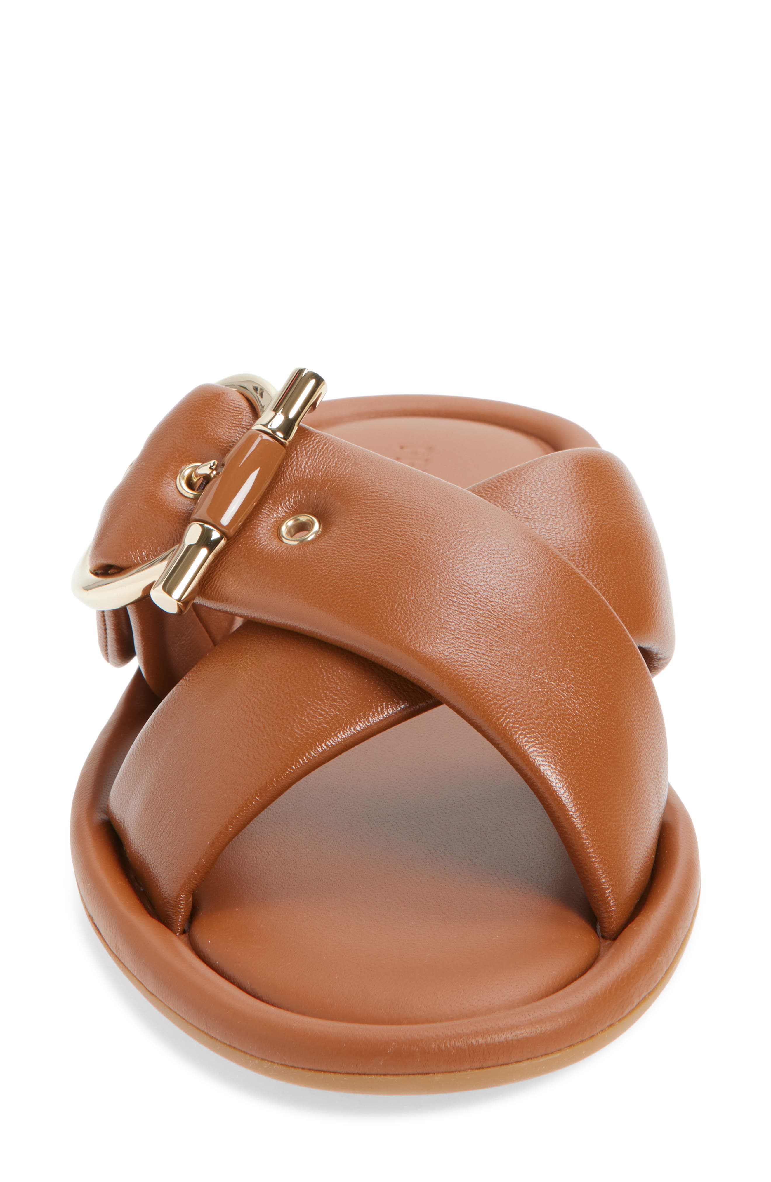 Elyzia Gancio Buckle Slide Sandal, Alternate, color, BROWN